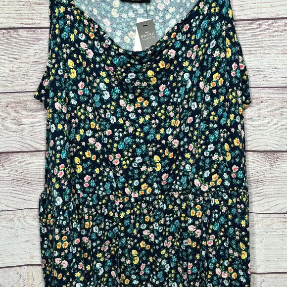 Lane Bryant Sleeveless Square Neck Floral Peplum Tank Top Size 26/28 Plus New - Picture 8 of 15